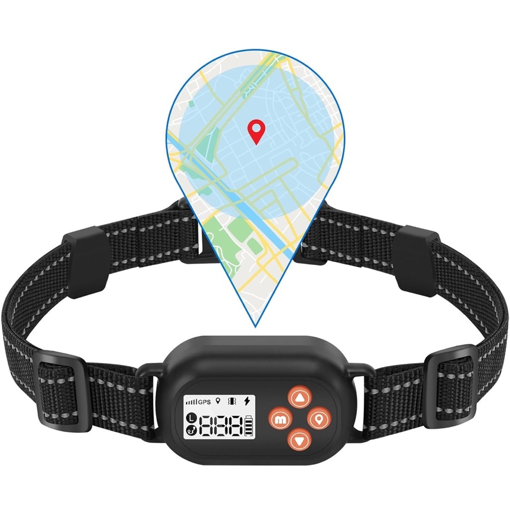 Black GPS Pet Tracker Collar